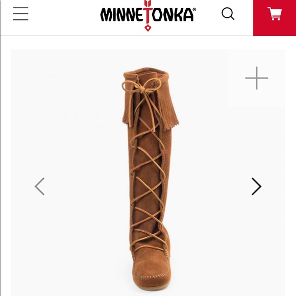 Minnetonka Knee high front lace Boot - Picture 3 of 4